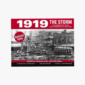 Book cover, showing damage after the hurricane