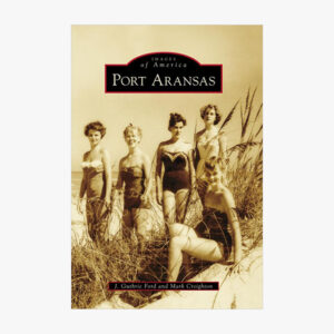 Book cover, with vintage photo of 4 women in bathing suits on the beach