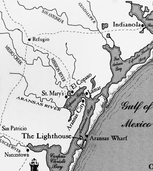 Map showing the location of the lighthouse.